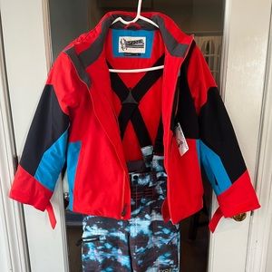 Boys size 10 Spyder ski jacket and pants